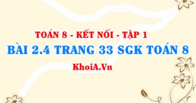 Bài 2.4 trang 33 SGK Toán 8 tập 1 Kết nối tri thức